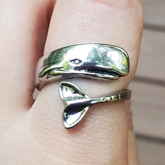 Jewelry - NWOT Silver Lucky Whale Ring